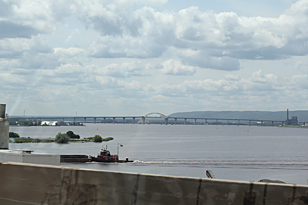 Duluth is an interesting place—full of ships, barges, bridges, and docking yards. It lies on the western-most point of all the Great Lakes, so of course it is a huge thoroughfare for goods moving back and forth to the East coast.&nbsp;
